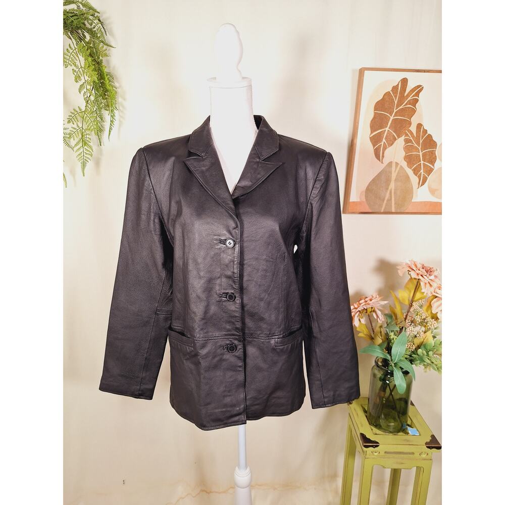 CLIO Women's 100% Real Leather Jacket Size Medium